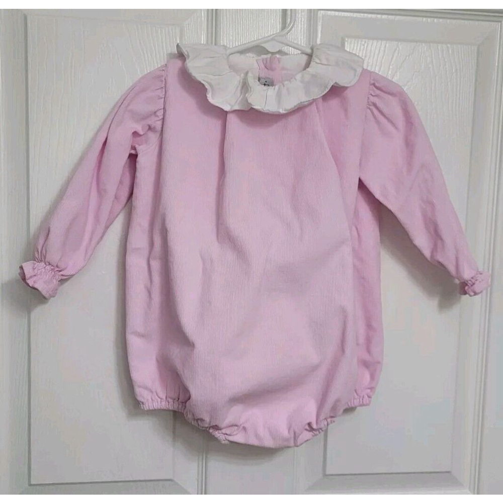 pukatuka long‎ sleeve corduroy pink romper Size 1A 12months